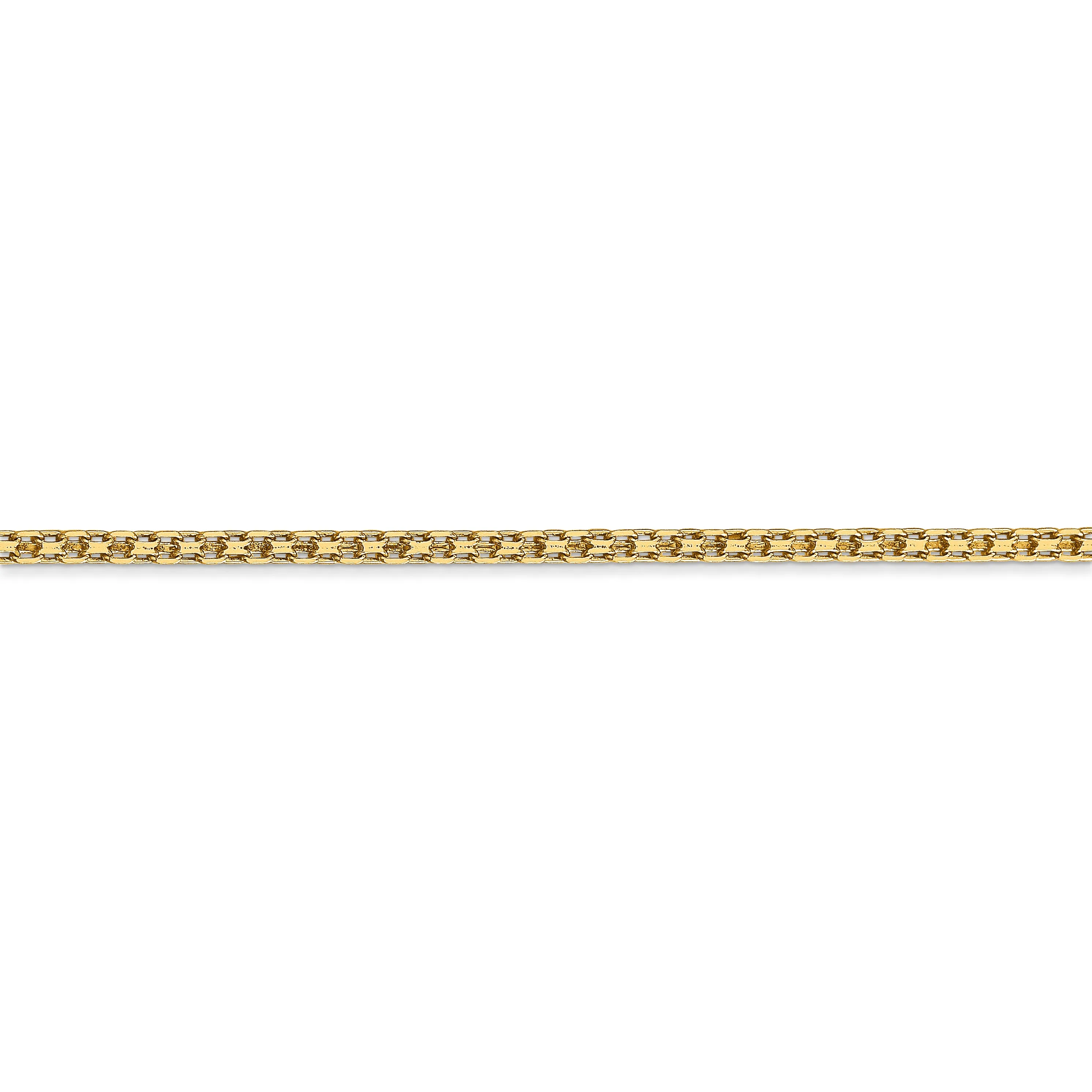 14k 1.8mm Lightweight Bismark Flat Chain