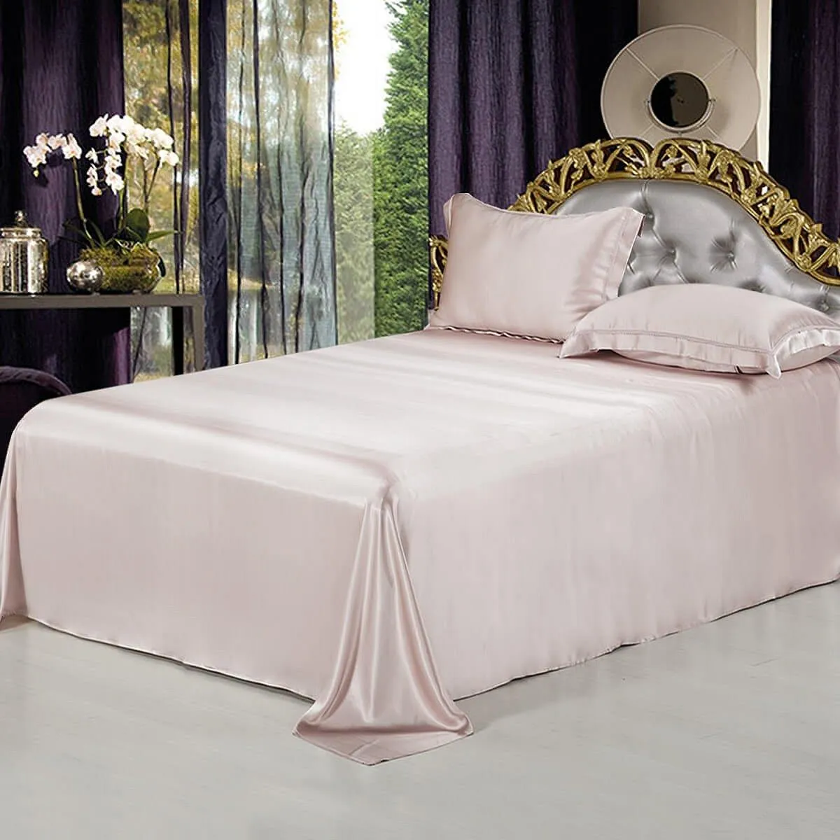 19 Momme Seamless Pure Mulberry Silk Flat Sheet