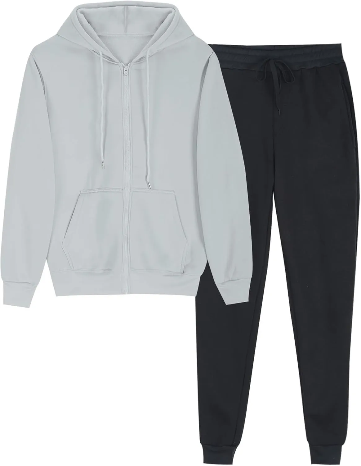 2 Piece Outfits for Women Sports Tracksuits Long Sleeve Hoodies Sweatshirt Loose Coat And Sweatpants Fall Winter Suit