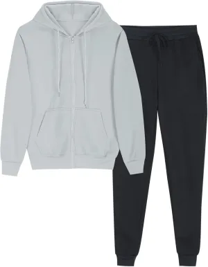 2 Piece Outfits for Women Sports Tracksuits Long Sleeve Hoodies Sweatshirt Loose Coat And Sweatpants Fall Winter Suit