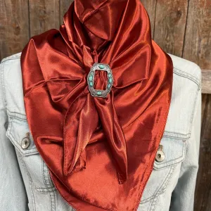 35X35" Solid Rust Wild Rag / Scarf - W198B Slide WRSC16H
