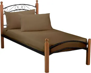 4 Piece Cot Sheet Set - Cot Sheet 28" X 75" - Sheets for Camping Cot Mattress - Perfect for Folding Guest Beds,Narrow Twin,Camp Bunk Beds - Sheets for Cot Bunk Bed - Cot Sheets Set - Taupe Solid