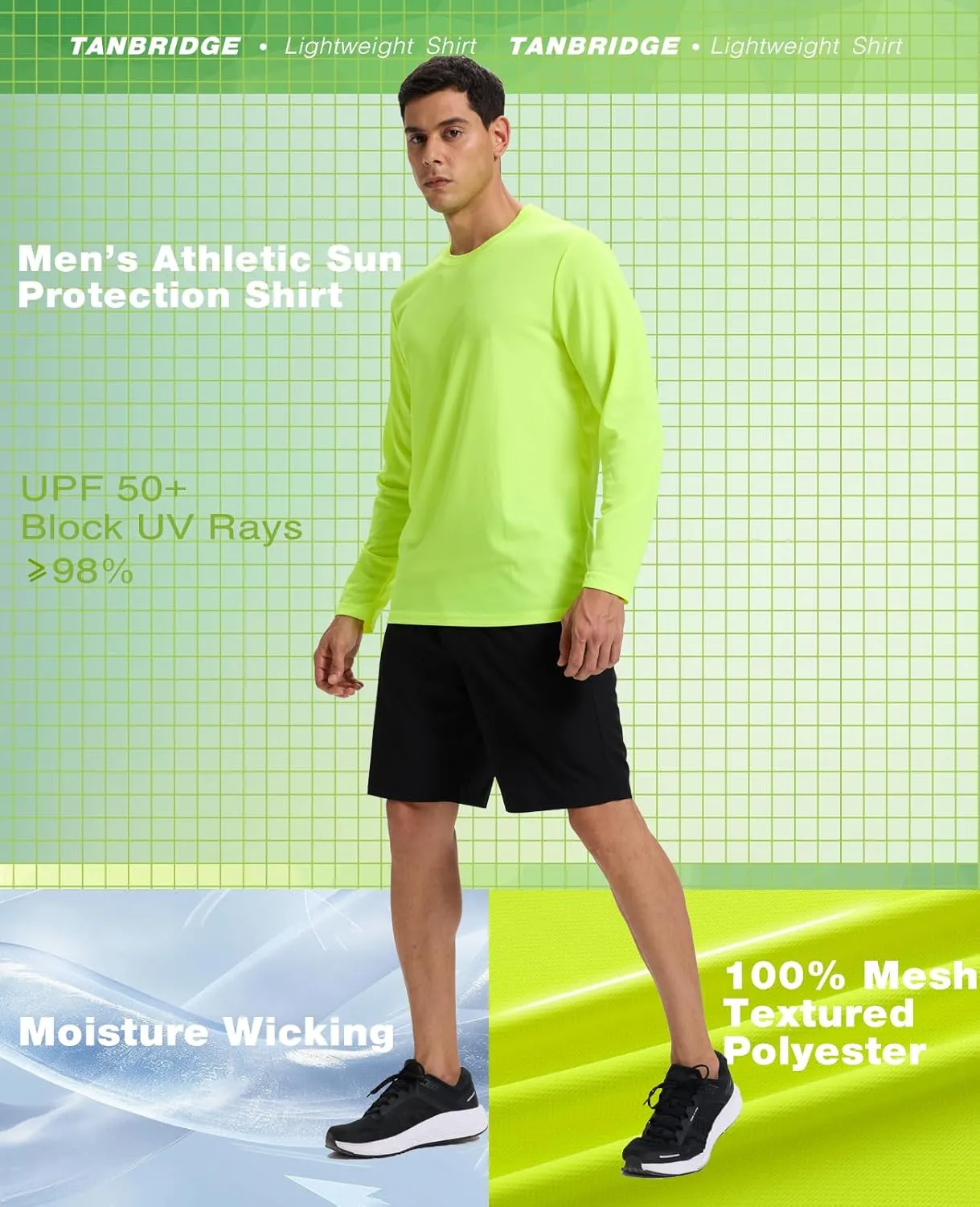 5 Pack Men's Long Sleeve Shirts Sun Protection Shirts Lightweight UPF 50  Rash Guard for Running Workout Fishing