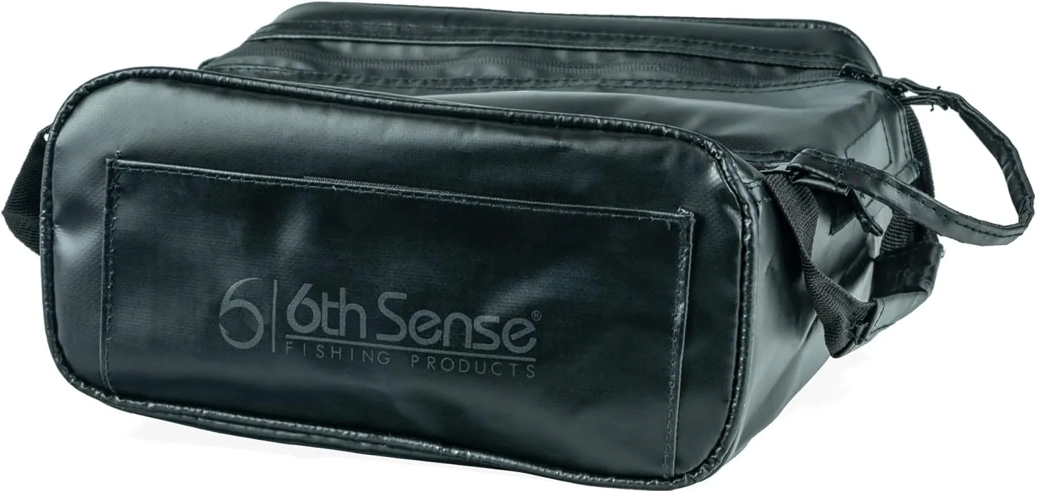 6th Sense Fishing Large Bait Bag – Durable Soft-Sided Storage for Soft Plastics (Black)