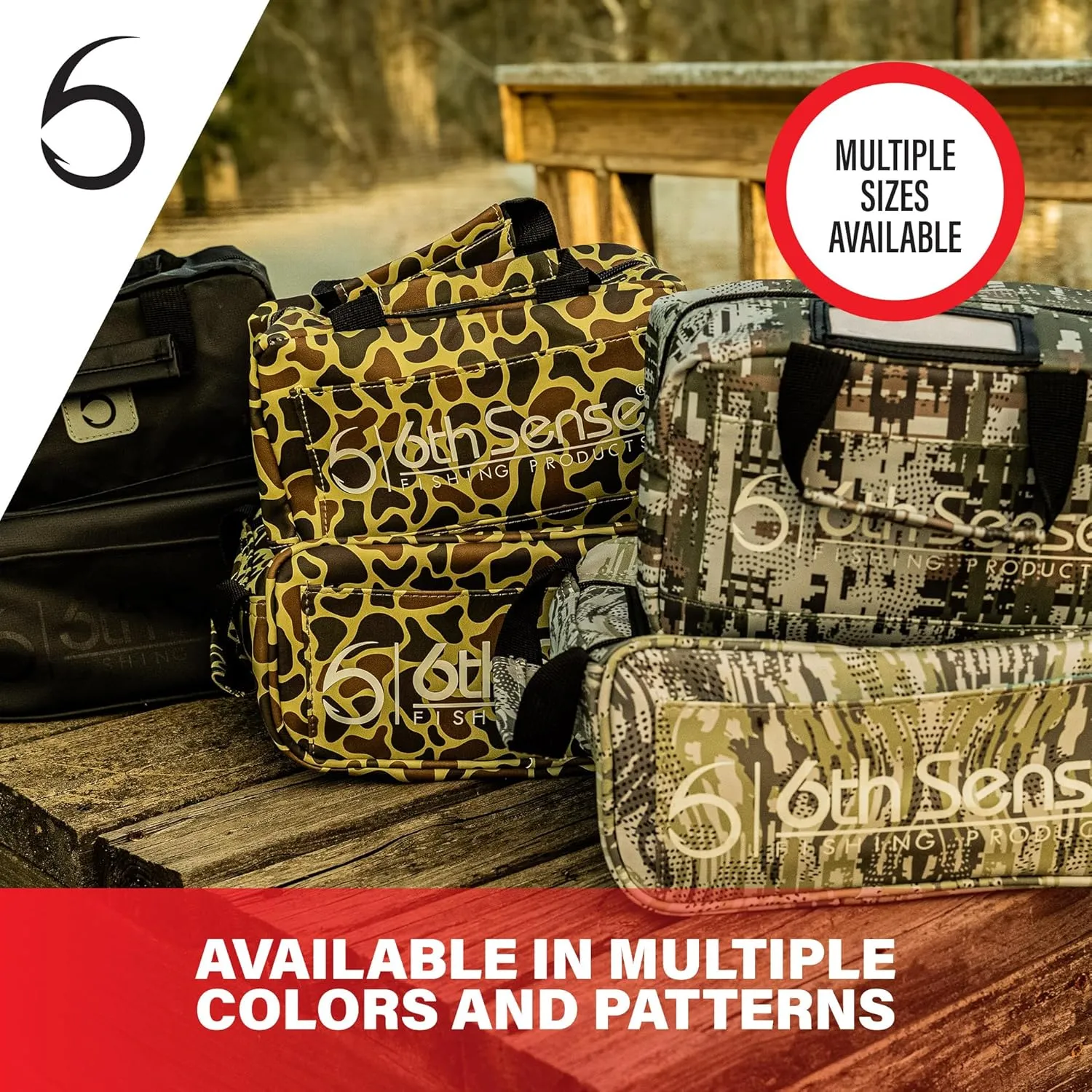 6th Sense Fishing Large Bait Bag – Durable Soft-Sided Storage for Soft Plastics (TX Bass)