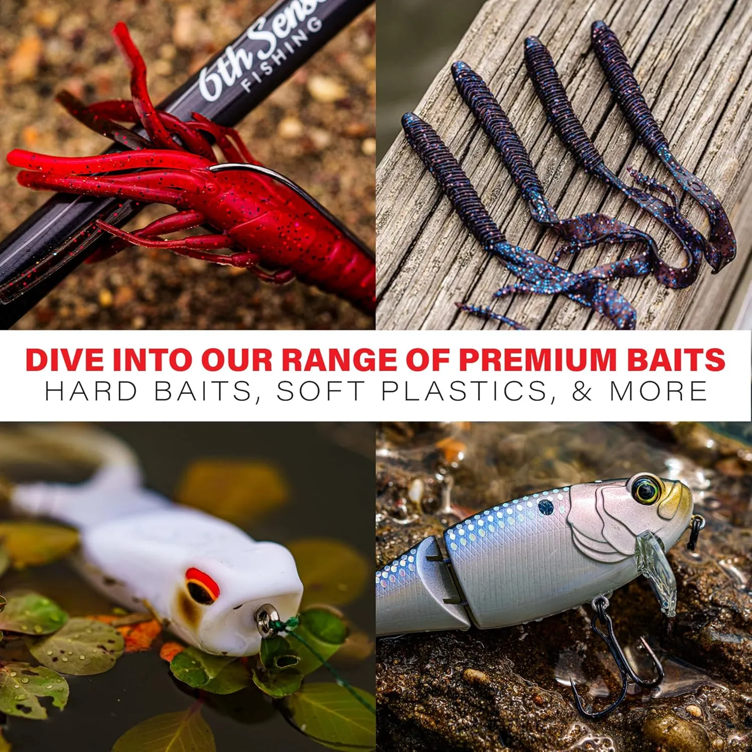 6th Sense Fishing Large Bait Bag – Durable Soft-Sided Storage for Soft Plastics (TX Bass)
