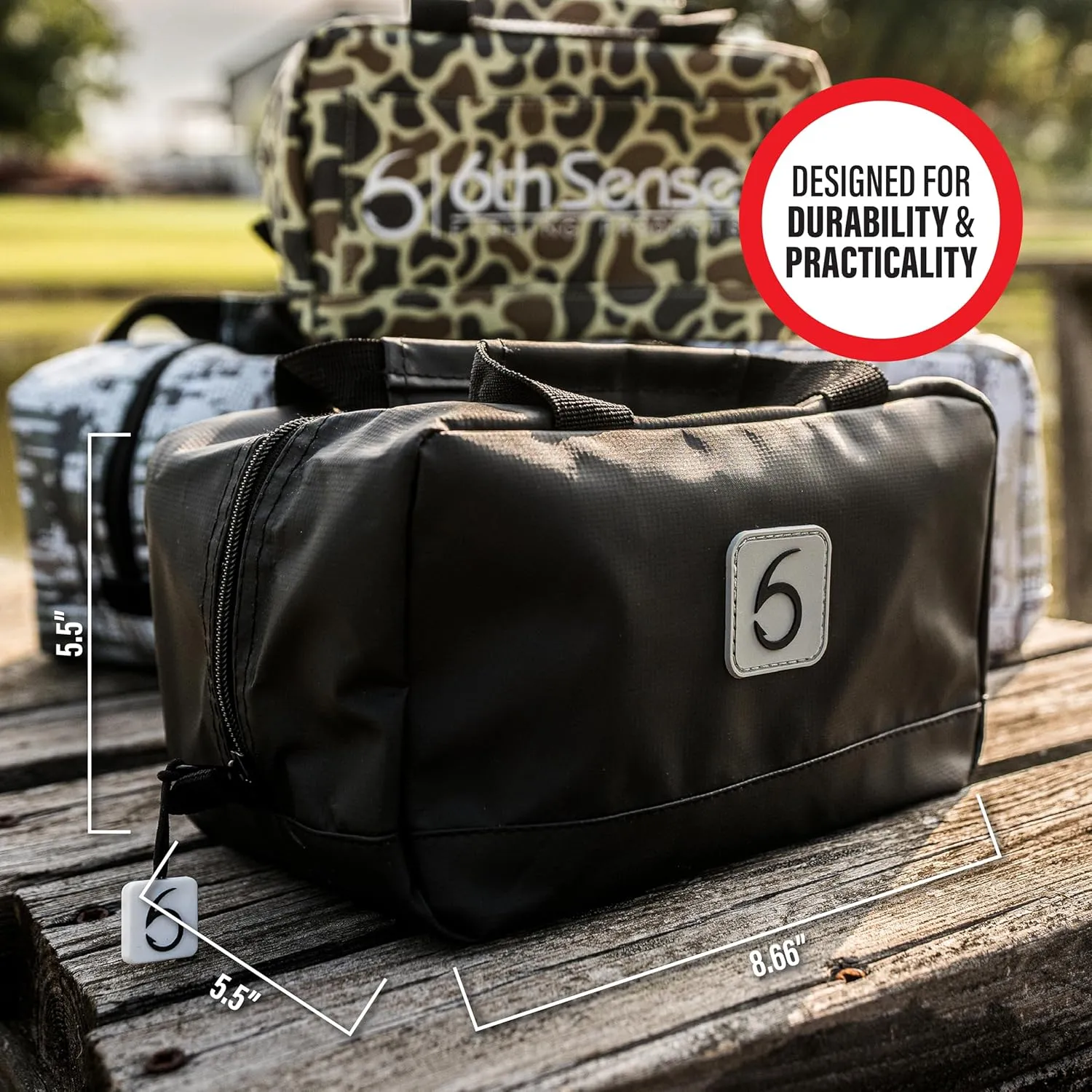 6th Sense Fishing Small Bait Bag – Durable Soft-Sided Storage for Soft Plastics (Mountain Goat)