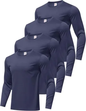 7 Pack Men's Long Sleeve Shirts Sun Protection Shirts Lightweight UPF 50  Rash Guard for Running Workout Fishing