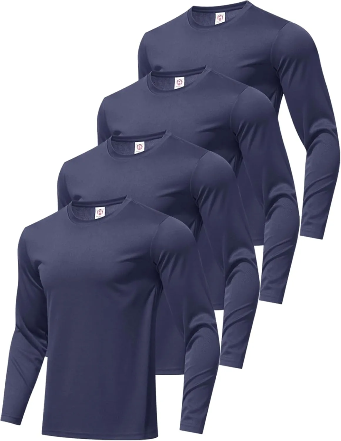 7 Pack Men's Long Sleeve Shirts Sun Protection Shirts Lightweight UPF 50  Rash Guard for Running Workout Fishing