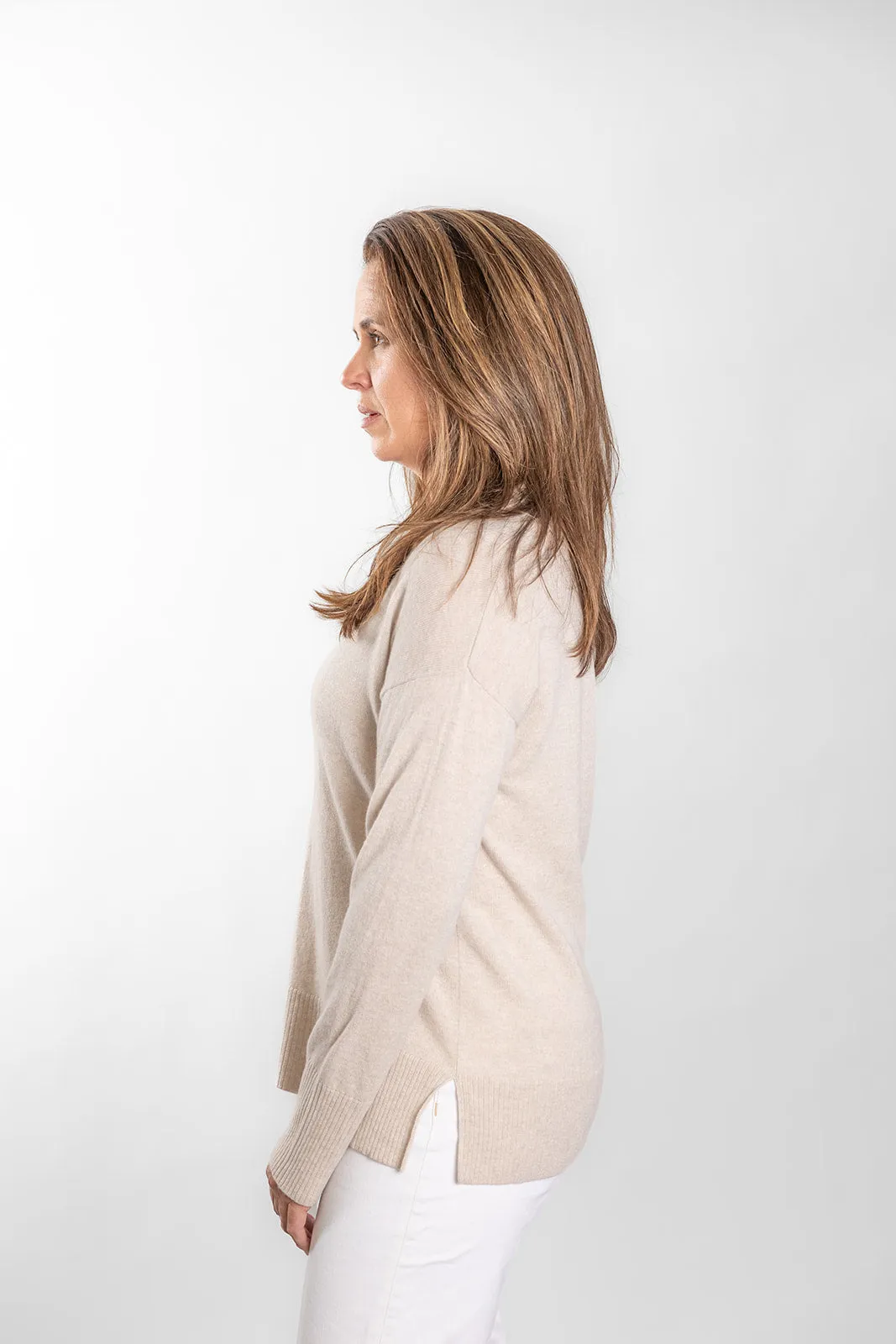 70/30 Cashmere Merino V Neck Jumper