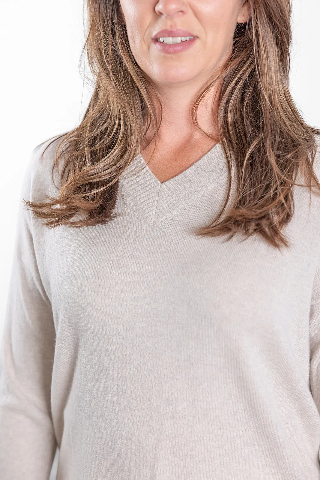 70/30 Cashmere Merino V Neck Jumper