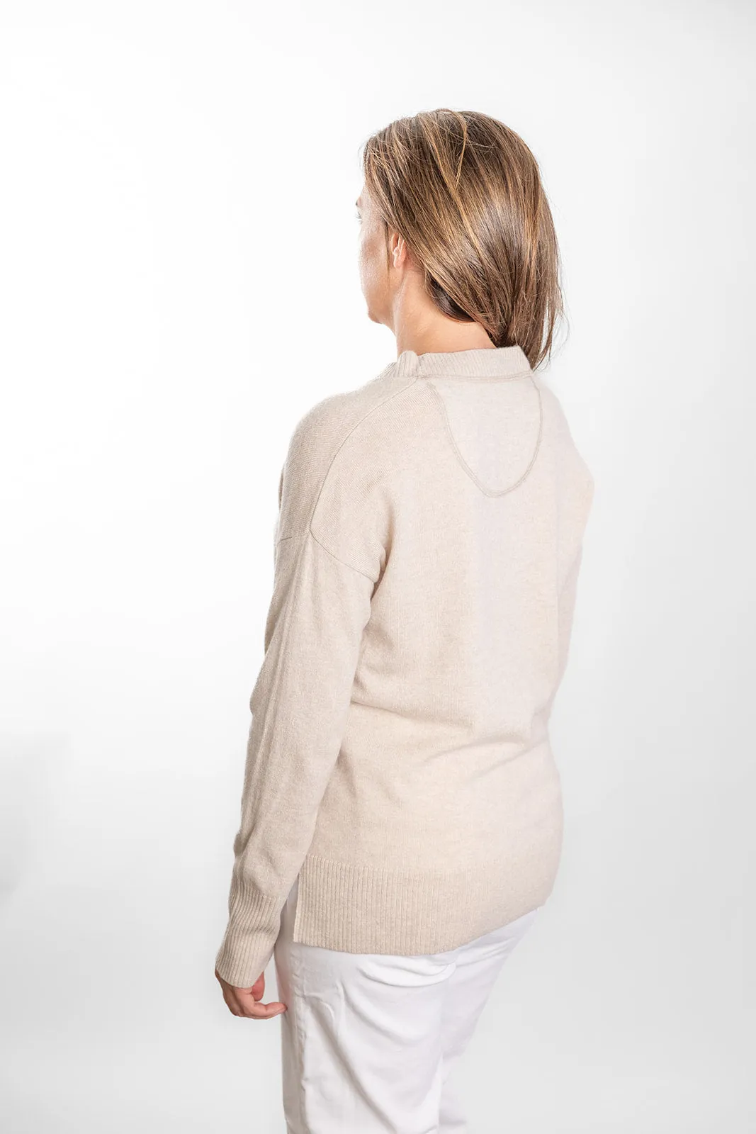 70/30 Cashmere Merino V Neck Jumper