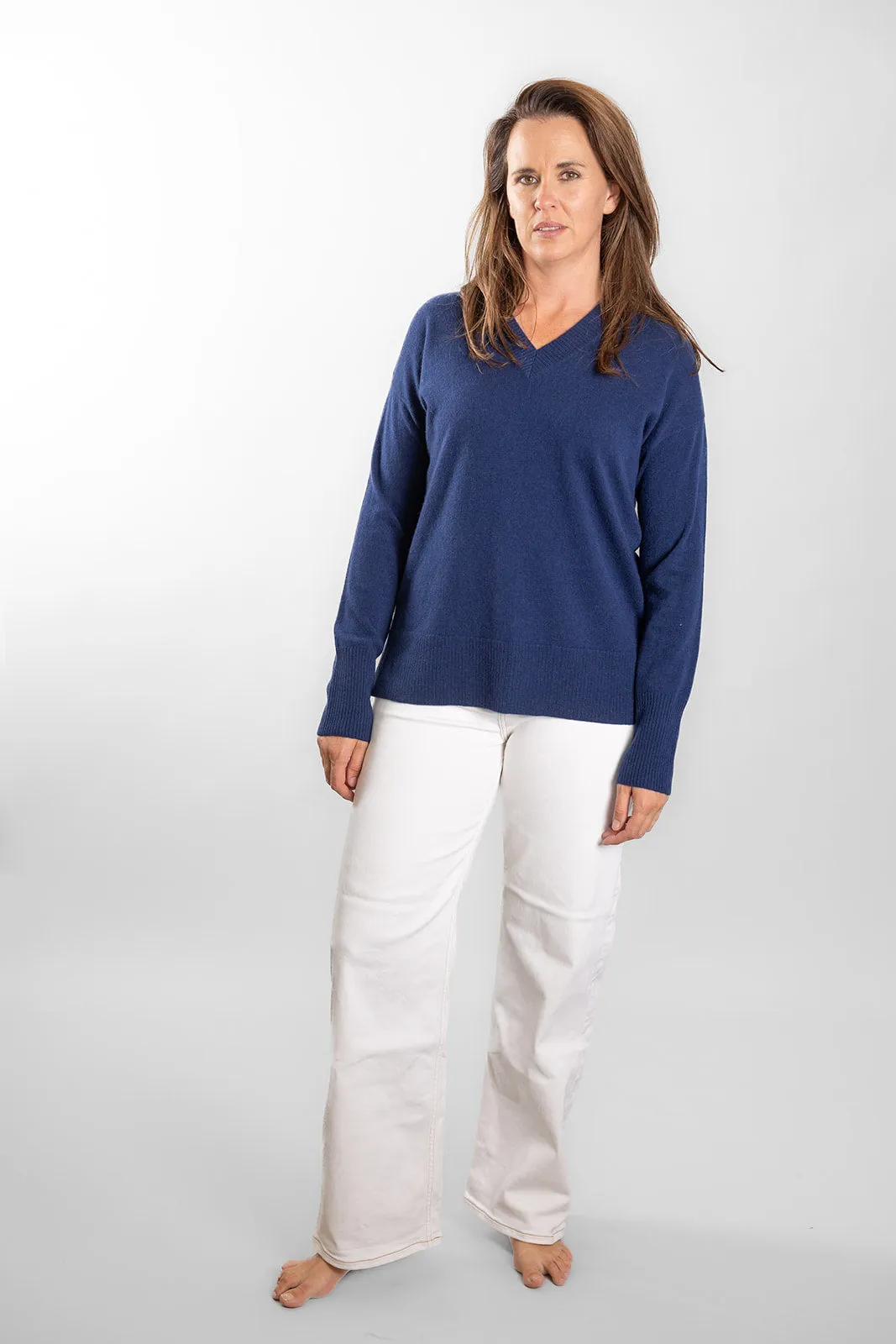 70/30 Cashmere Merino V Neck Jumper