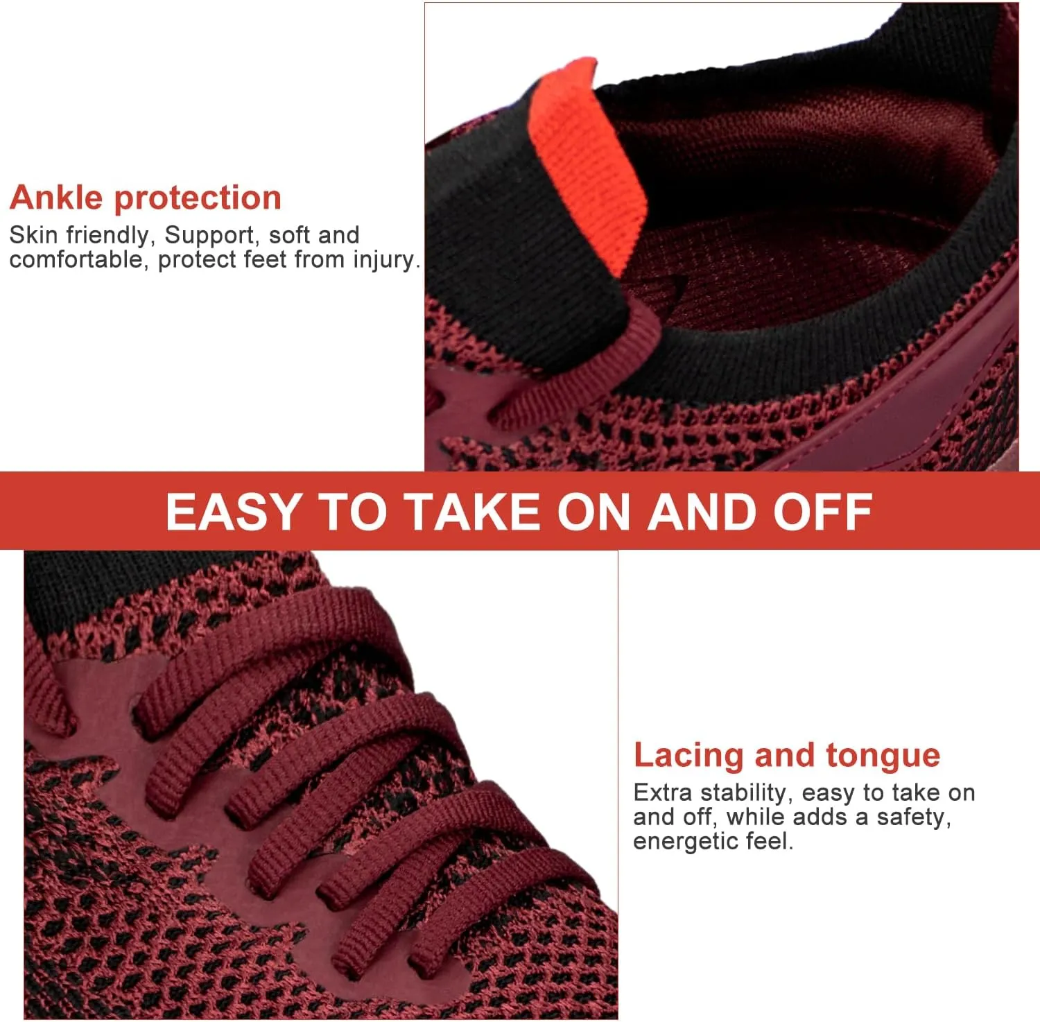 Abboos Women's Non Slip Gym Workout Shoes, Lightweight Breathable Tennis Shoes, Mesh Walking Sneakers