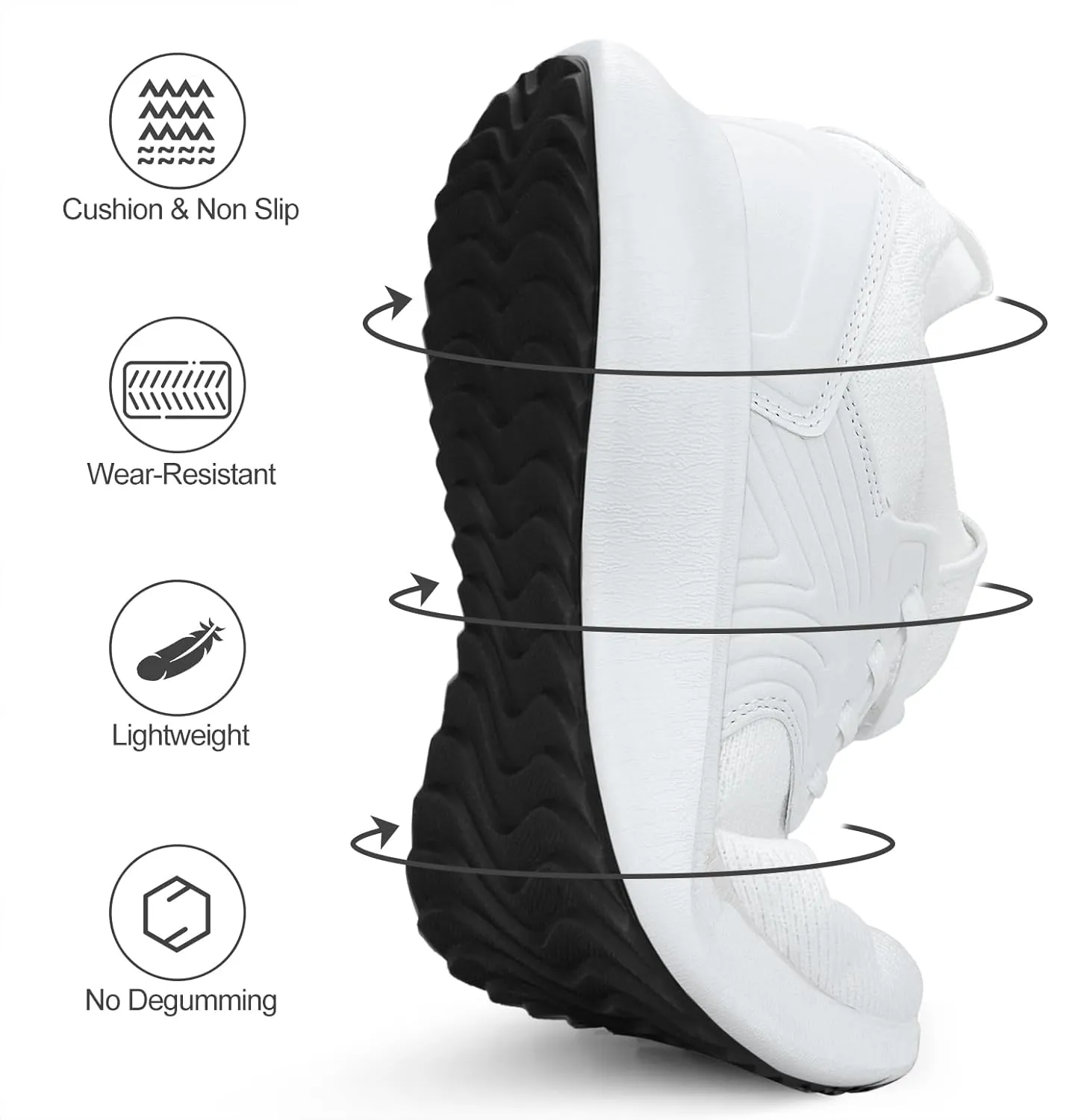 Abboos Womens Walking Shoes Lightweihgt Breathable Slip on Sneakers Athletic Gym Tennis Running Shoes