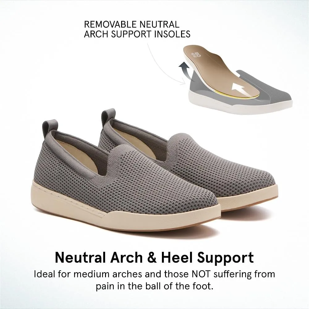 ABEO Encore Knit Slip On Sneakers for Women | Breathable Knit Slip On Sneakers | Arch Support Sneakers for Women | Built-in Orthotic Insole | Women's Travel Sneakers