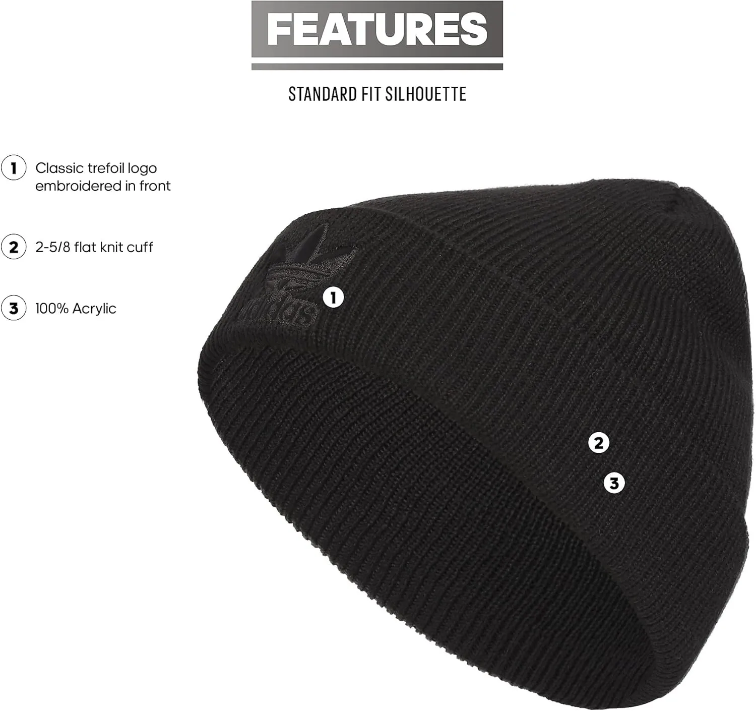 adidas Originals Men's Trefoil Beanie-Older Model