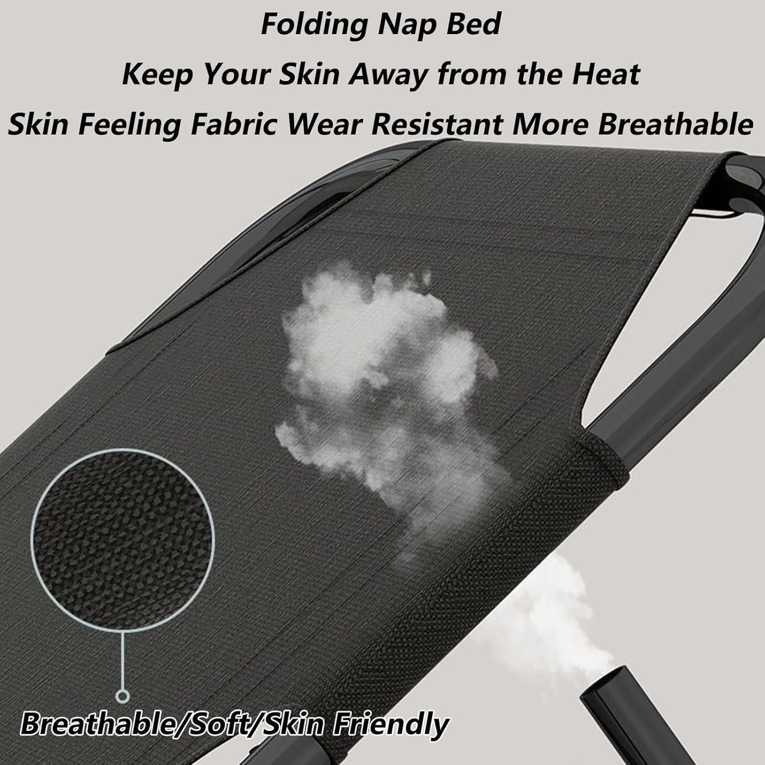 Adjustable Backrest Camping Cots for Adults, Portable Folding Bed for Sleeping, Lightweight Tent Cot with Removable Pillow