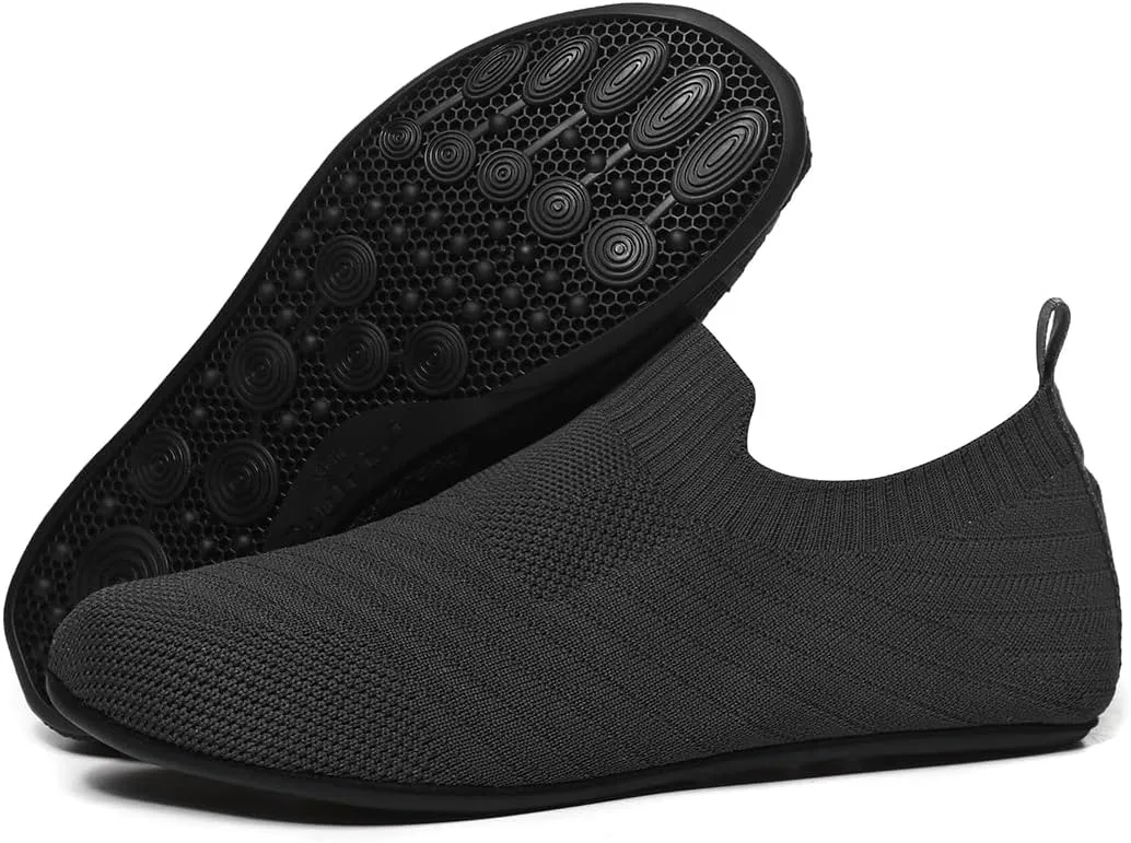 Adult Lightweight Slip-on Grip Indoor House Slippers Non-slip Barefoot House Home Shoes for Women Men