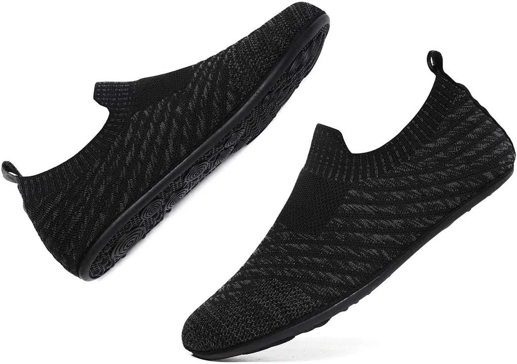 Adult Lightweight Slip-on Grip Indoor House Slippers Non-slip Barefoot House Home Shoes for Women Men