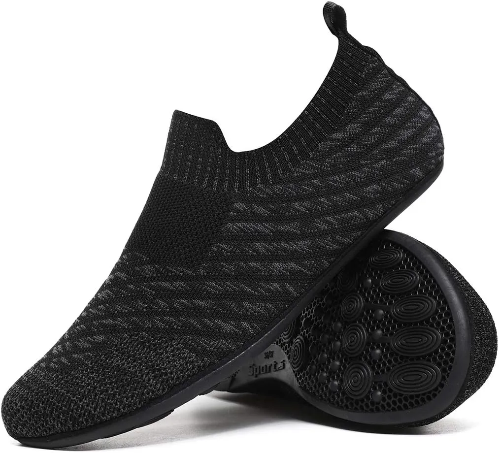 Adult Lightweight Slip-on Grip Indoor House Slippers Non-slip Barefoot House Home Shoes for Women Men