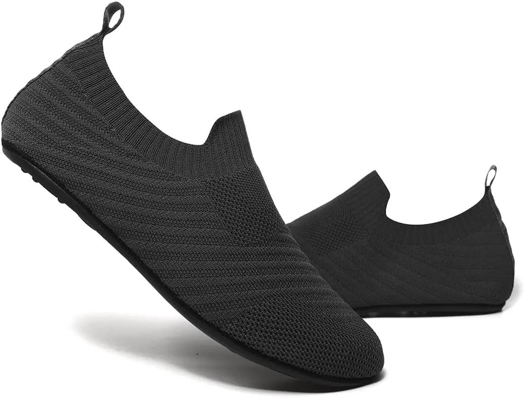 Adult Lightweight Slip-on Grip Indoor House Slippers Non-slip Barefoot House Home Shoes for Women Men