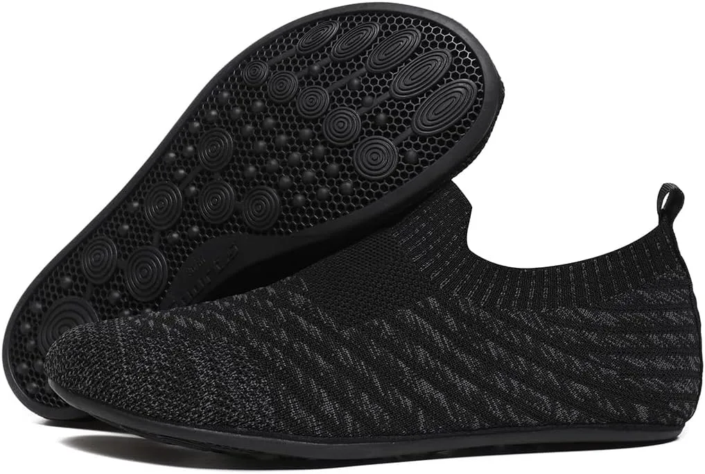 Adult Lightweight Slip-on Grip Indoor House Slippers Non-slip Barefoot House Home Shoes for Women Men