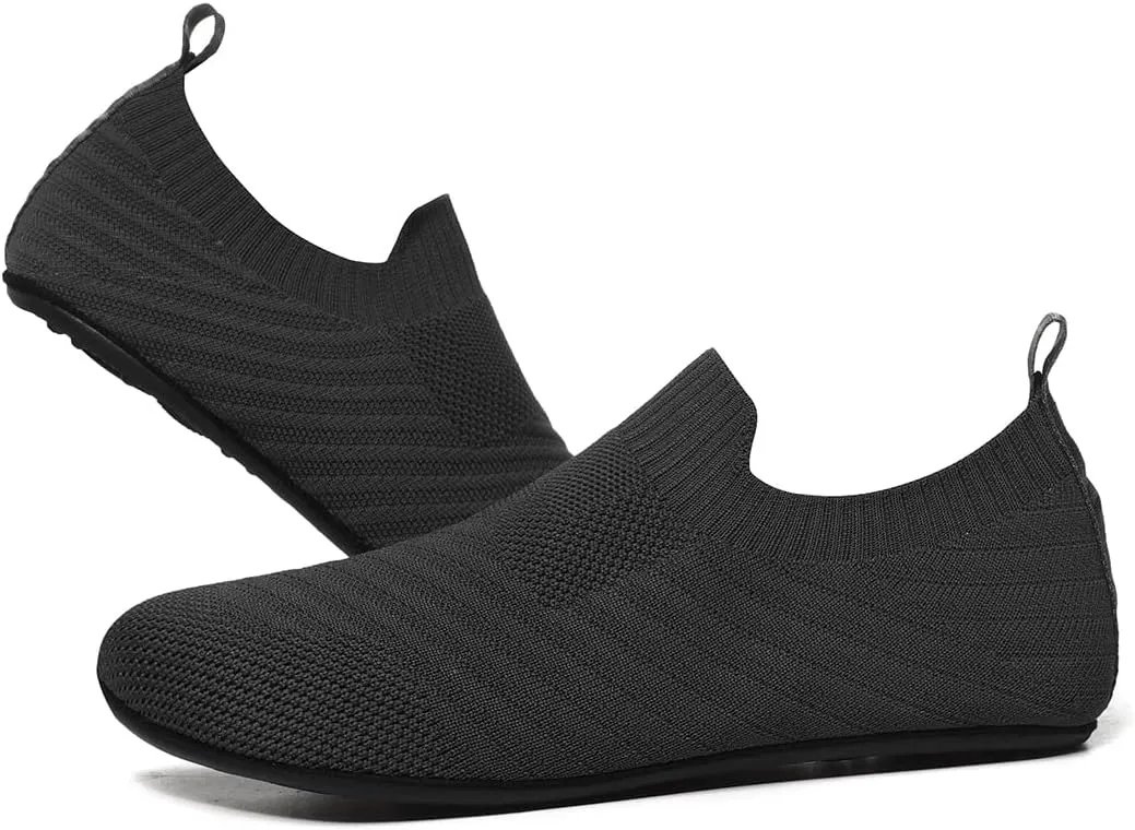 Adult Lightweight Slip-on Grip Indoor House Slippers Non-slip Barefoot House Home Shoes for Women Men