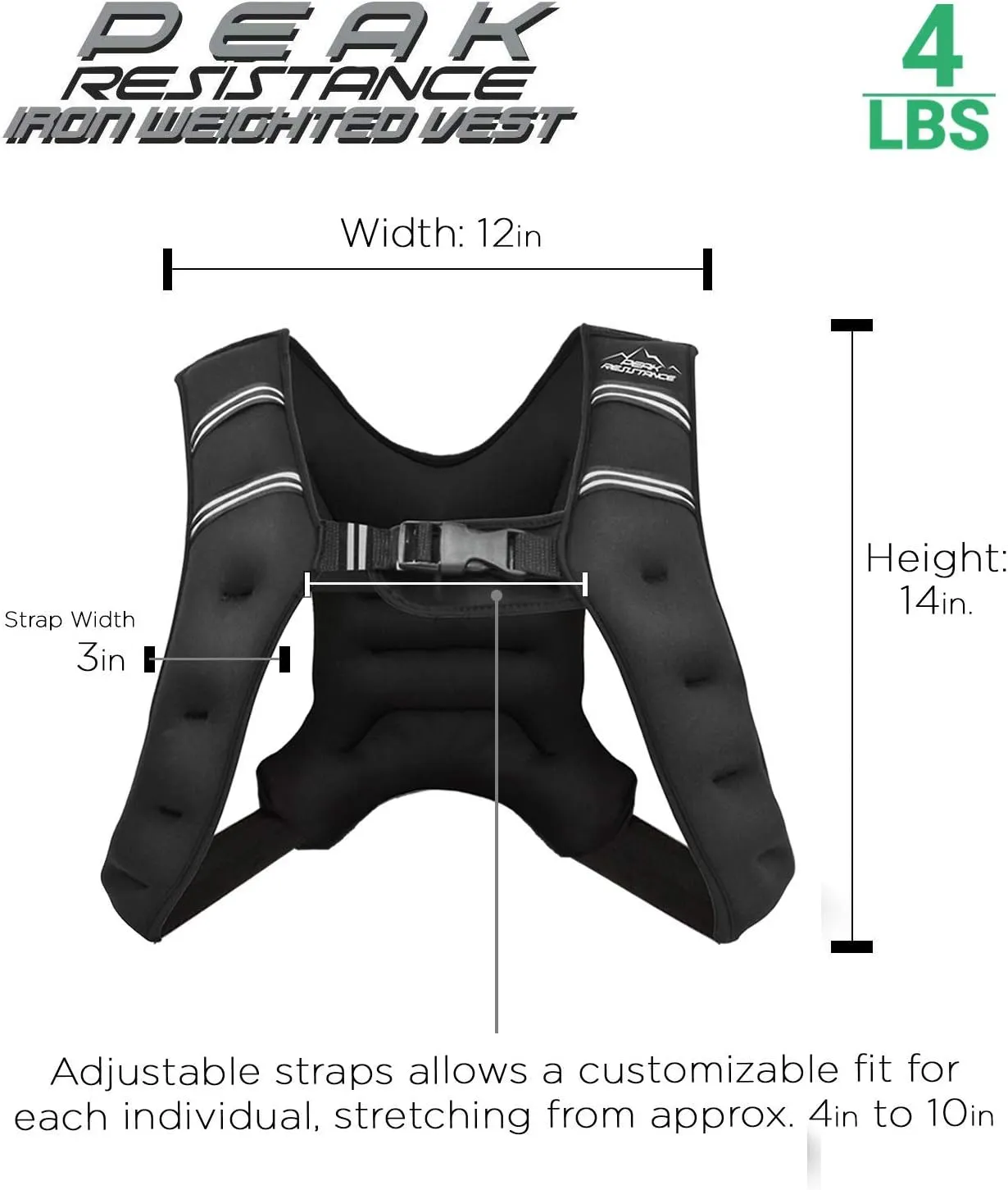 Aduro Sport Weighted Vest Workout Equipment, 4lbs/6lbs/12lbs/20lbs/25lbs/30lbs Body Weight Vest for Men, Women, Kids