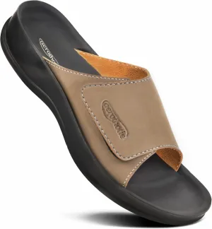 AEROTHOTIC Stylish Adjustable Strap with Hook and Loop Open Toe Comfort Slides for Women