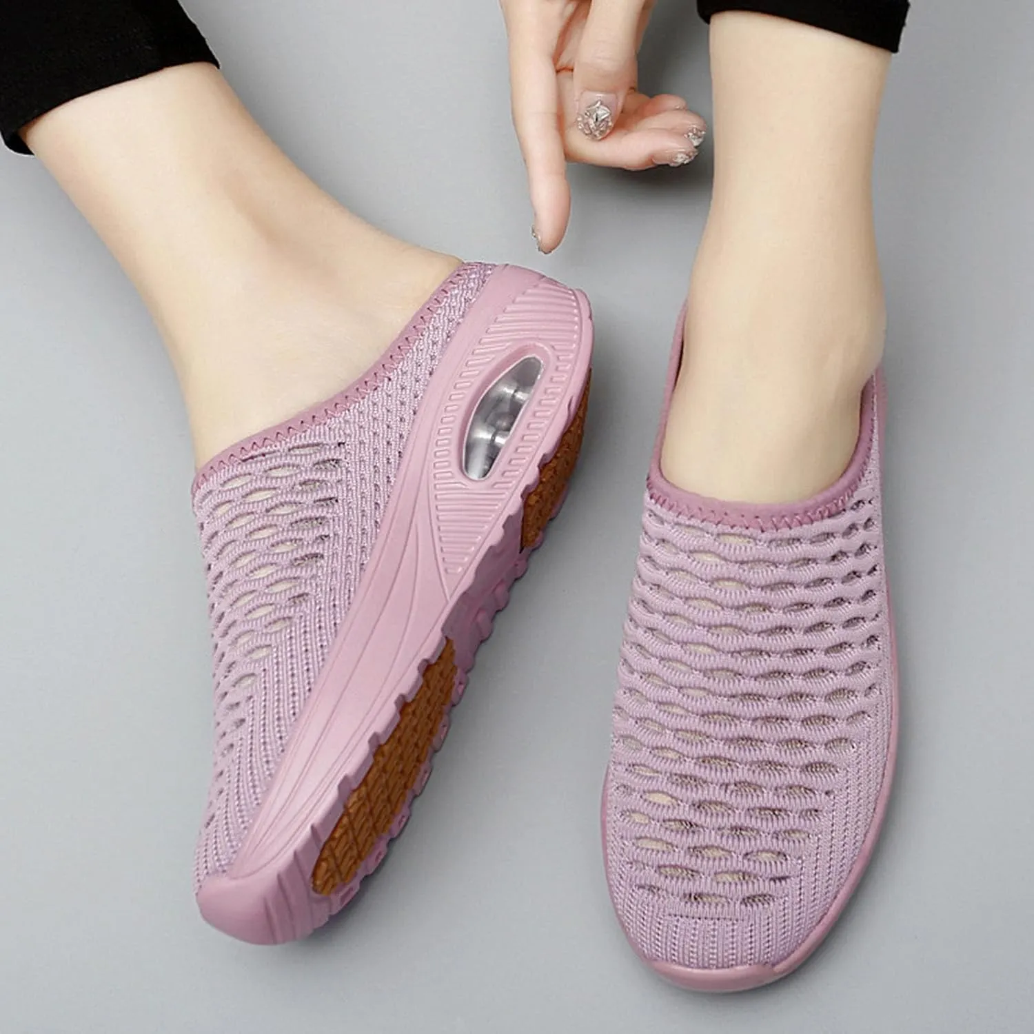 Air Cushion Slip-On Walking Shoes Orthopedic Diabetic Walking Shoes, Orthopedic Clogs Slippers Sandals Sneakers for Women