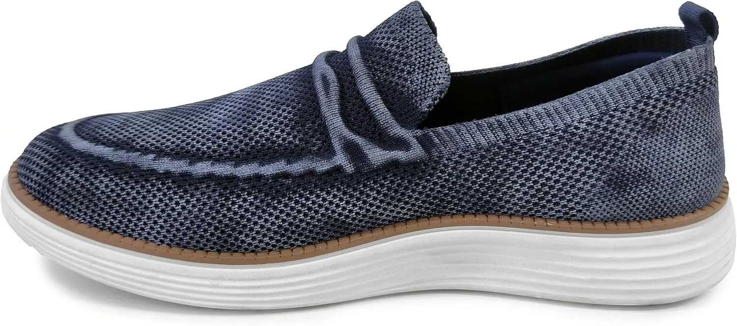 AKADEMIKS Men's Dayton Slip-On Shoes, Stylish Breathable Knit Sneakers, Comfortable Casual Loafers, Size 8-13