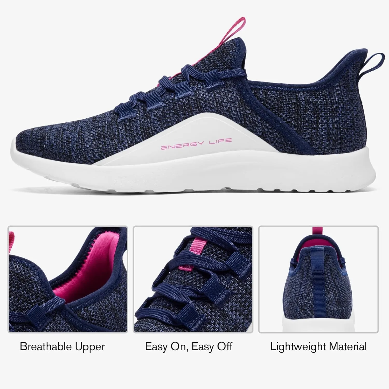ALEADER Women's Energycloud Lightweight Slip On Walking Running Shoes
