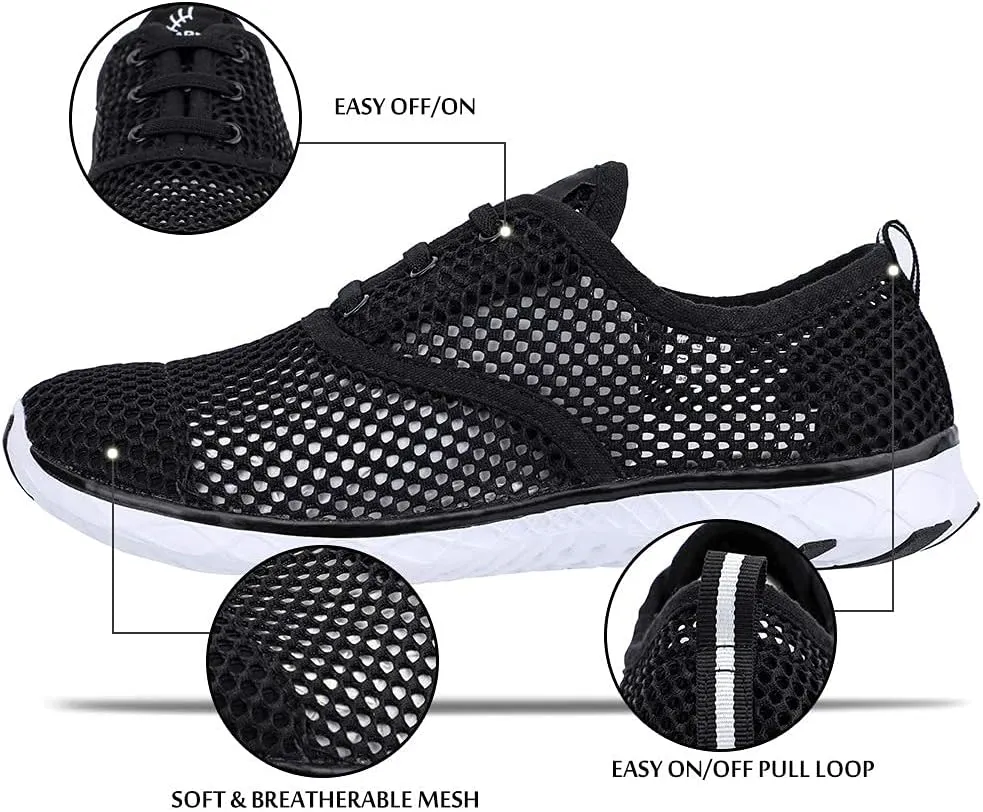 ALEADER Women's Lightweight Aqua Water Shoes Slip-on Quick Drying Swim Shoes
