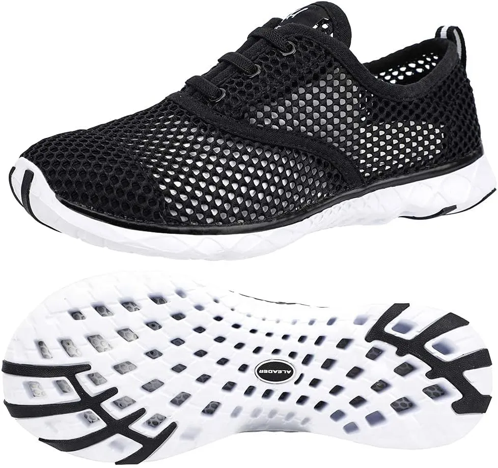 ALEADER Women's Lightweight Aqua Water Shoes Slip-on Quick Drying Swim Shoes