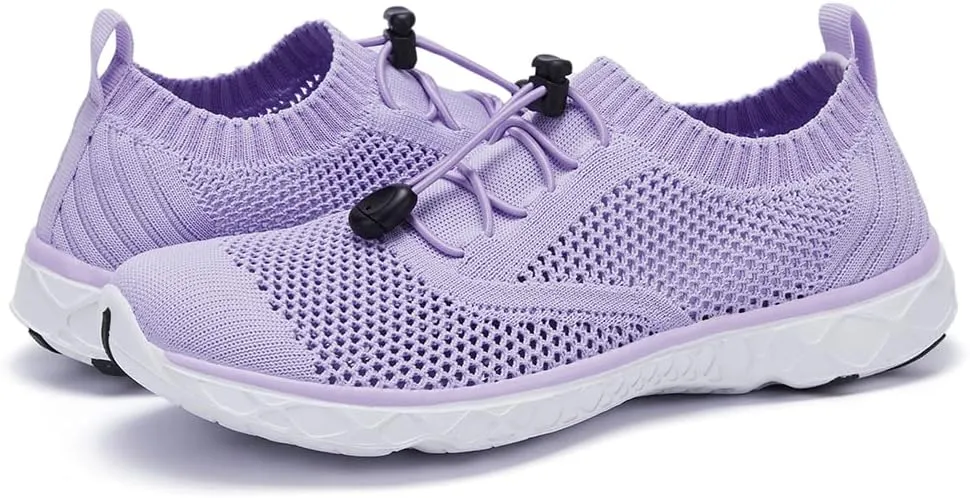 ALEADER Women's Lightweight Aqua Water Shoes Slip-on Quick Drying Swim Shoes