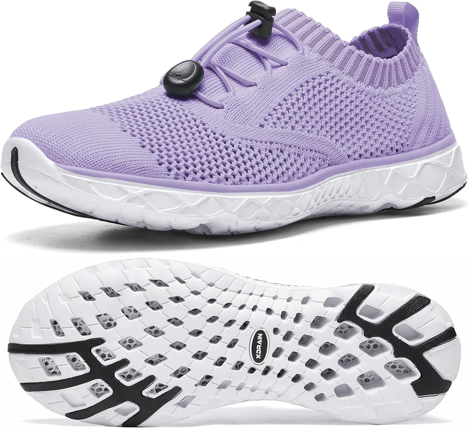 ALEADER Women's Lightweight Aqua Water Shoes Slip-on Quick Drying Swim Shoes