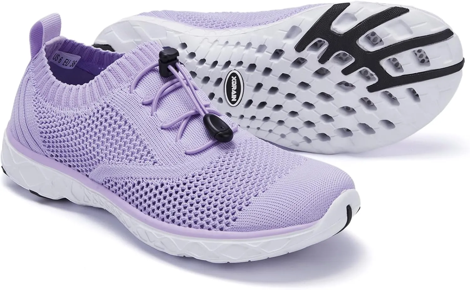 ALEADER Women's Lightweight Aqua Water Shoes Slip-on Quick Drying Swim Shoes