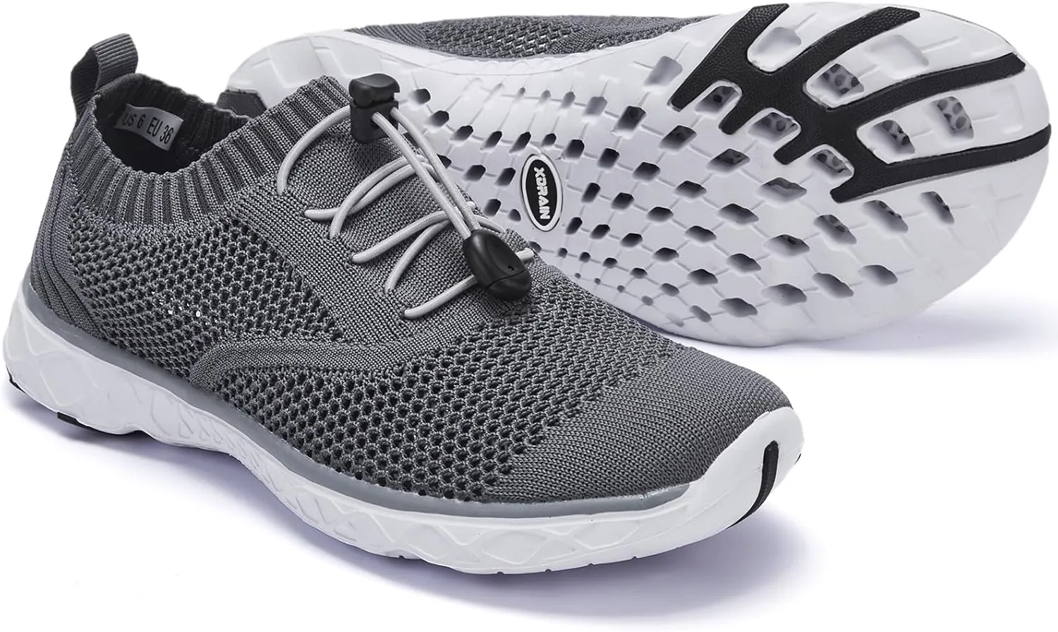 ALEADER Women's Lightweight Aqua Water Shoes Slip-on Quick Drying Swim Shoes