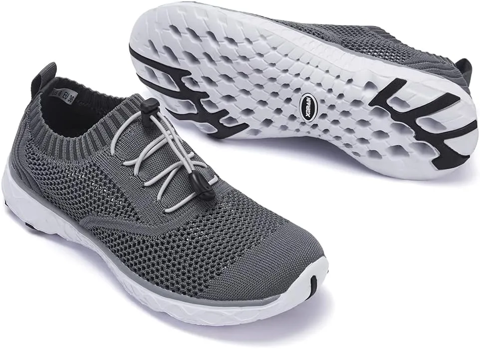 ALEADER Women's Lightweight Aqua Water Shoes Slip-on Quick Drying Swim Shoes