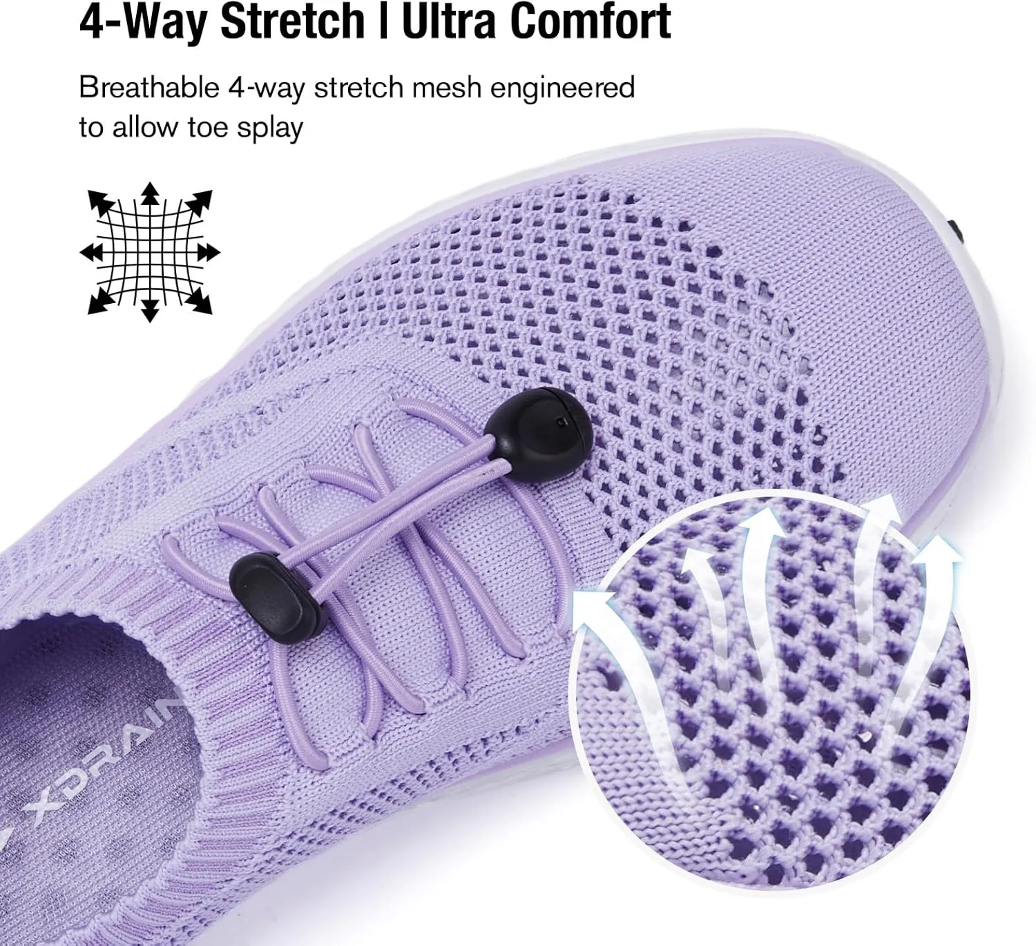 ALEADER Women's Lightweight Aqua Water Shoes Slip-on Quick Drying Swim Shoes