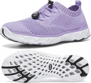 ALEADER Women's Lightweight Aqua Water Shoes Slip-on Quick Drying Swim Shoes