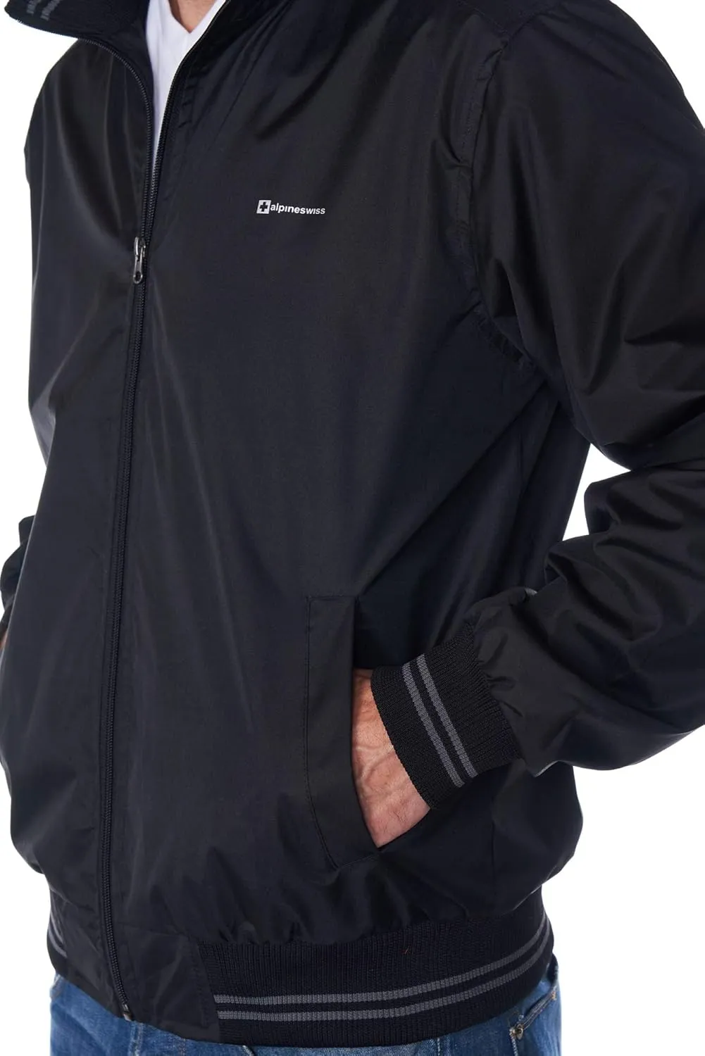 Alpine Swiss Alvin Mens Lightweight Bomber Jacket Casual Windbreaker Varsity Jacket