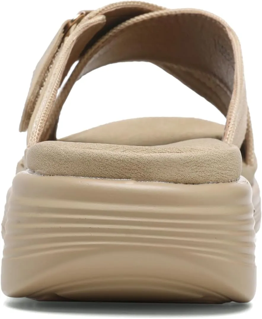 Altxic Women's Open Toe Crisscross Woven Comfy Casual Slip On Casual Walking Sport Slide Sandals With Adjustable Buckle Strap Summer Beach Shoe
