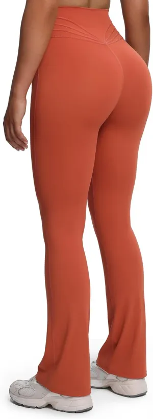Aoxjox Flare Leggings for Women Trinity Tummy Control High Waisted Wide Leg Yoga Pants 29"/31"/33"