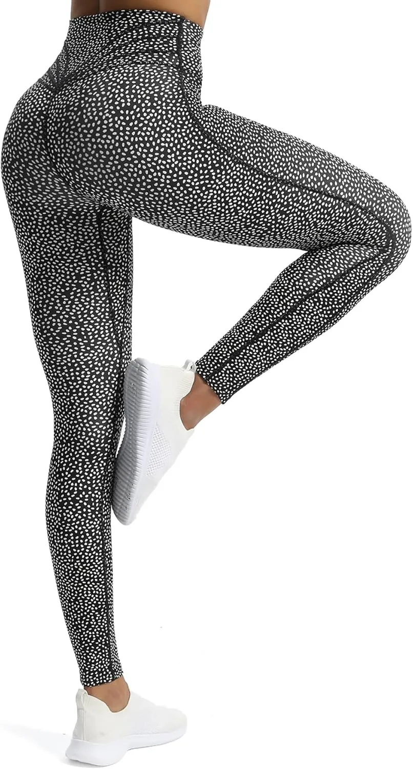 Aoxjox High Waisted Workout Leggings for Women Trinity Yoga Pants 26.5"