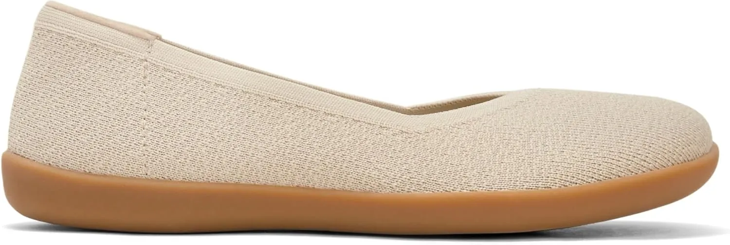 Arromic Wide Toe Box Flat Shoes Women Slip on Wide Width Flats Comfortable Ballet Flat Shoes Knit Dressy Washable Soft Walking Shoes