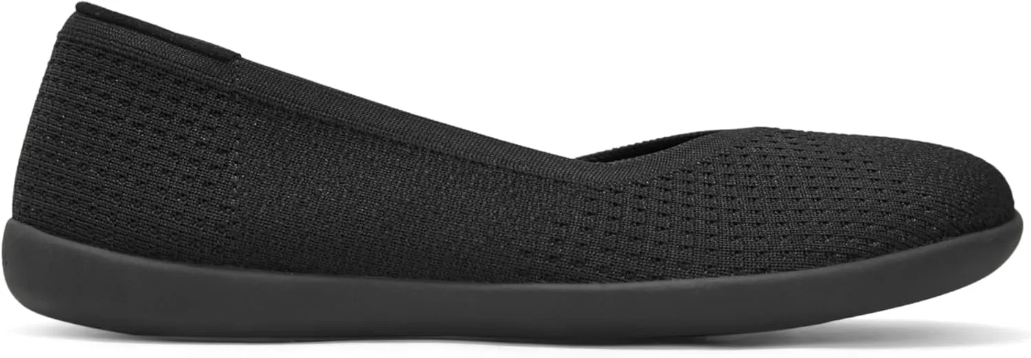 Arromic Wide Toe Box Flat Shoes Women Slip on Wide Width Flats Comfortable Ballet Flat Shoes Knit Dressy Washable Soft Walking Shoes