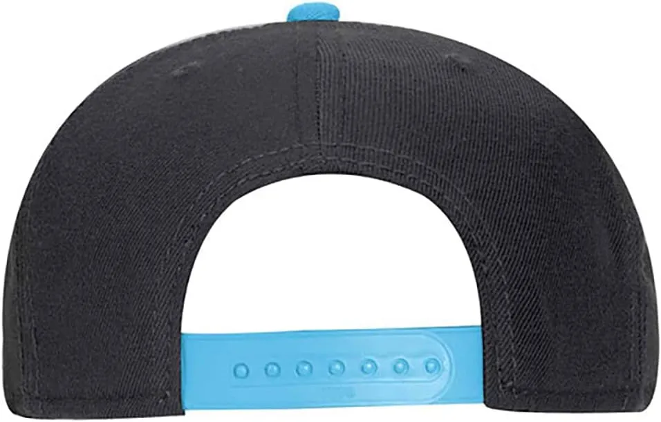 Ashen Fane Wool Blend 6 Panel Snapback Flat Bill Two Tone Hat