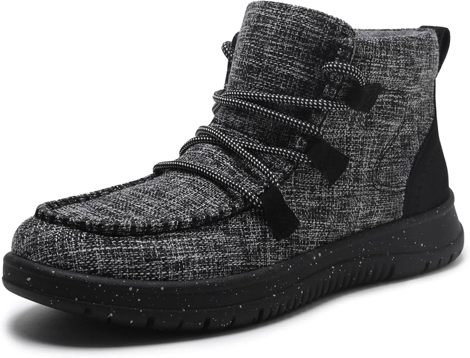 Athlefit Women's Lace Up Ankle Boots Casual Comfortable Lightweight Walking Flat Ankle Booties Boat Shoes